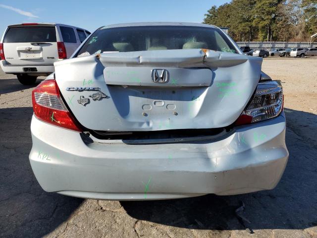 19XFB2F55CE044607 - 2012 HONDA CIVIC LX SILVER photo 6