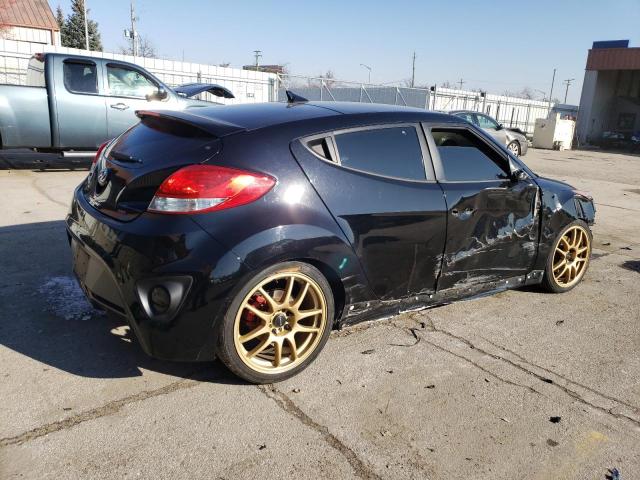 KMHTC6AE1EU195863 - 2014 HYUNDAI VELOSTER TURBO BLACK photo 3