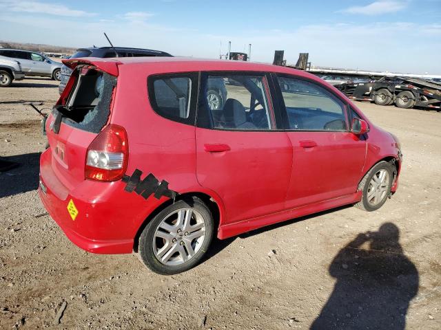 JHMGD38617S058175 - 2007 HONDA FIT S RED photo 3