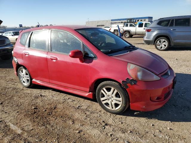 JHMGD38617S058175 - 2007 HONDA FIT S RED photo 4