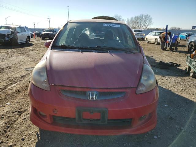 JHMGD38617S058175 - 2007 HONDA FIT S RED photo 5