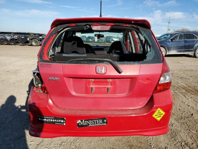JHMGD38617S058175 - 2007 HONDA FIT S 红色 照片 6