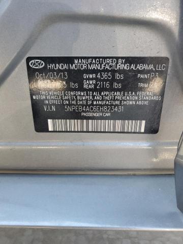 5NPEB4AC6EH823431 - 2014 HYUNDAI SONATA GLS GRAY photo 12