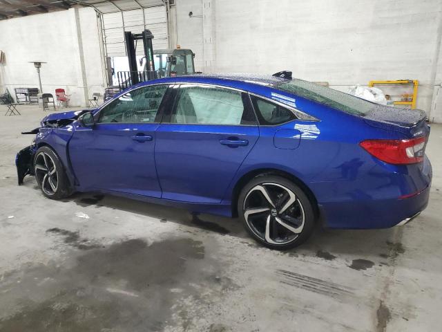 1HGCV1F43NA091203 - 2022 HONDA ACCORD SPORT SE BLUE photo 2