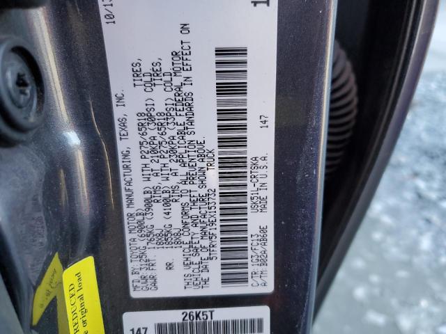 5TFRY5F19EX153732 - 2014 TOYOTA TUNDRA DOUBLE CAB SR/SR5 CHARCOAL photo 12