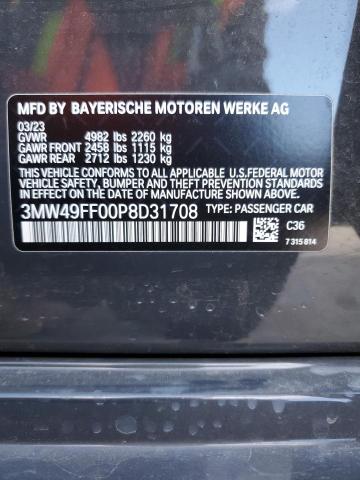 3MW49FF00P8D31708 - 2023 BMW M340XI CHARCOAL photo 12