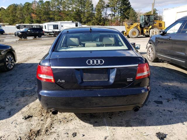 WAUDH74F57N149550 - 2007 AUDI A6 3.2 QUATTRO BLUE photo 6