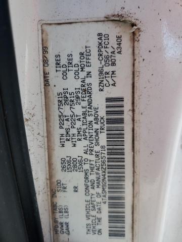 4TASM92N4XZ565718 - 1999 TOYOTA TACOMA XTRACAB PRERUNNER 白色 照片 12