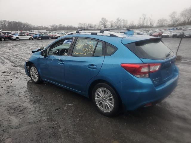 4S3GTAB60J3734053 - 2018 SUBARU IMPREZA PREMIUM BLUE photo 2