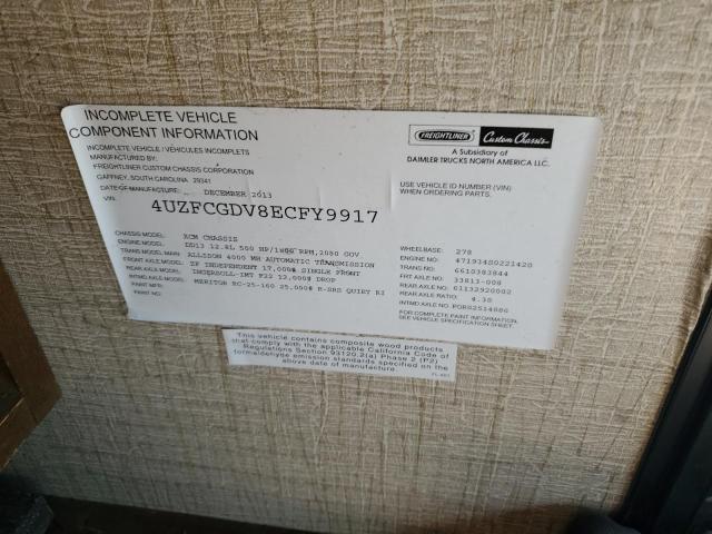 4UZFCGDV8ECFY9917 - 2014 FREIGHTLINER CHASSIS XC ყავისფერი ფოტო 10