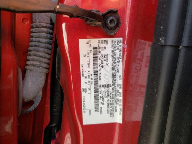 1FAHP3K29CL156965 - 2012 FORD FOCUS SE RED photo 12