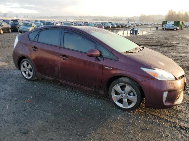 JTDKN3DUXD5575630 - 2013 TOYOTA PRIUS PURPLE photo 4