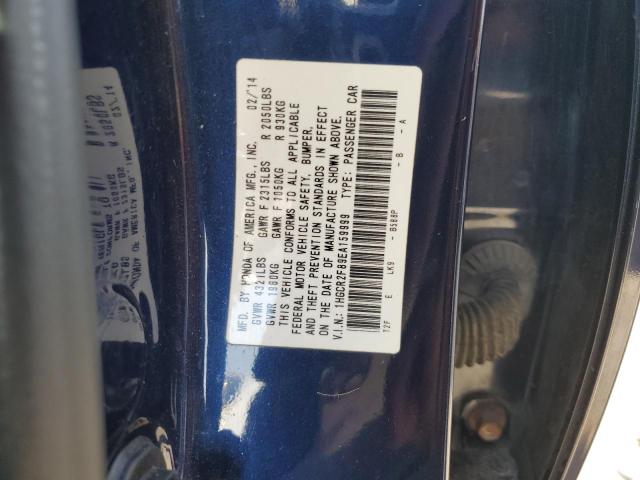 1HGCR2F89EA159999 - 2014 HONDA ACCORD EXL BLUE photo 12