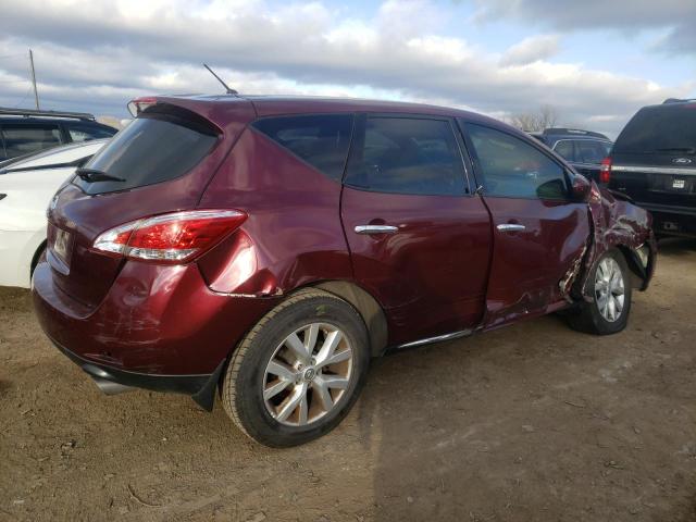 JN8AZ1MU6BW063377 - 2011 NISSAN MURANO S MAROON photo 3