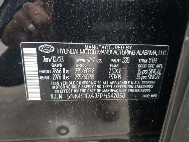 5NMS1DAJ7PH542050 - 2023 HYUNDAI SANTA FE SE BLACK photo 14