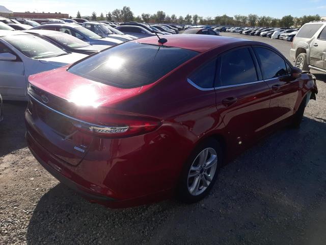 3FA6P0HD1JR260718 - 2018 FORD FUSION SE RED photo 3