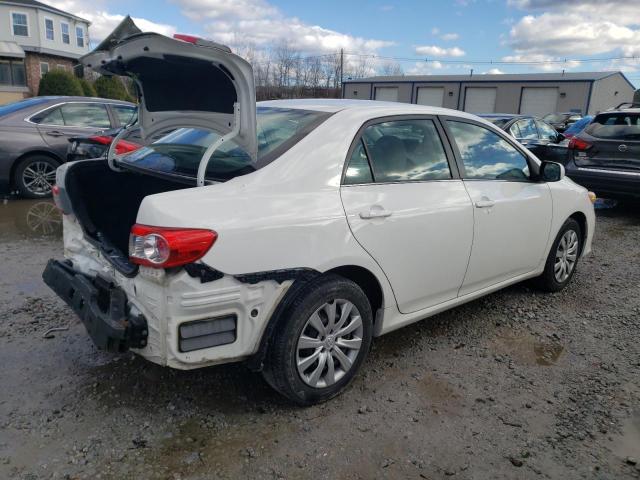 5YFBU4EE8DP114381 - 2013 TOYOTA COROLLA BASE WHITE photo 3