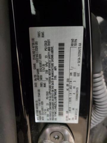 1FMCU9BZ3LUB79838 - 2020 FORD ESCAPE SE SPORT BLACK photo 14