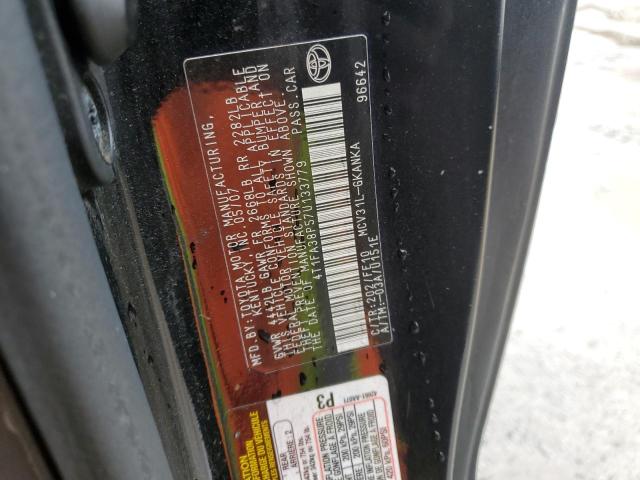 4T1FA38P57U133779 - 2007 TOYOTA CAMRY SOLA SE BLACK photo 12