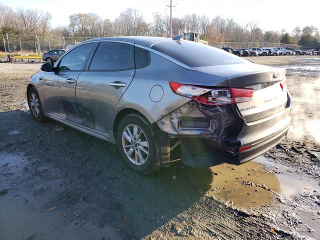 5XXGT4L31JG184061 - 2018 KIA OPTIMA LX GRAY photo 2