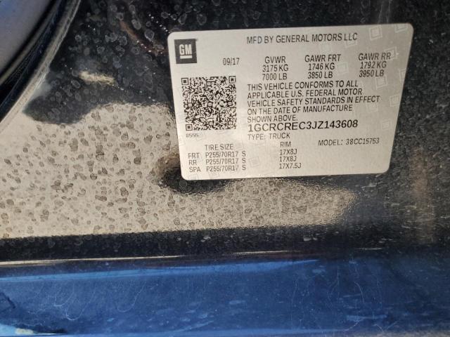 1GCRCREC3JZ143608 - 2018 CHEVROLET SILVERADO C1500 LT Schwarz Foto 12