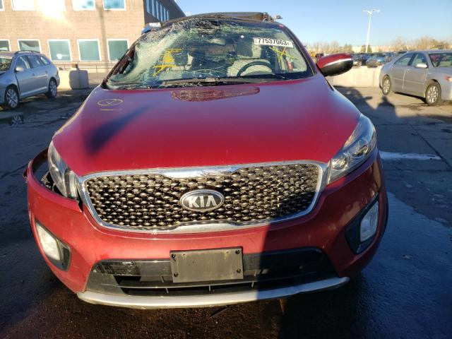 5XYPKDA55HG320785 - 2017 KIA SORENTO SX RED photo 5