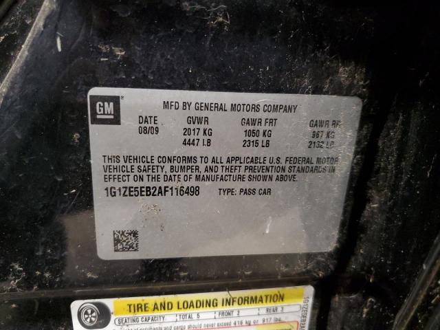 1G1ZE5EB2AF116498 - 2010 CHEVROLET MALIBU LTZ 黑色 照片 12