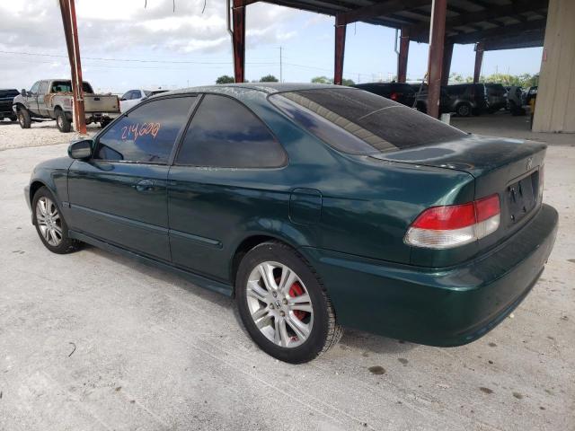 1HGEJ6124XL015570 - 1999 HONDA CIVIC DX GREEN photo 2