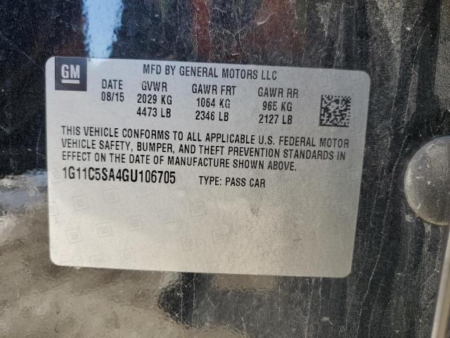 1G11C5SA4GU106705 - 2016 CHEVROLET MALIBU LIM LT 黑色 照片 12