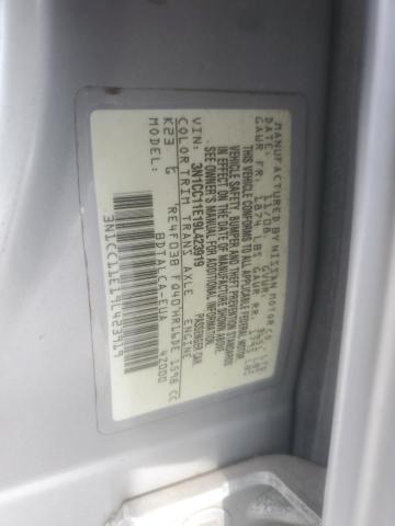 3N1CC11E19L423919 - 2009 NISSAN VERSA S SILVER photo 12