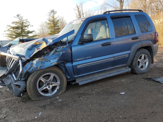 1J4GL48KX3W527669 - 2003 JEEP LIBERTY SPORT BLUE photo 1