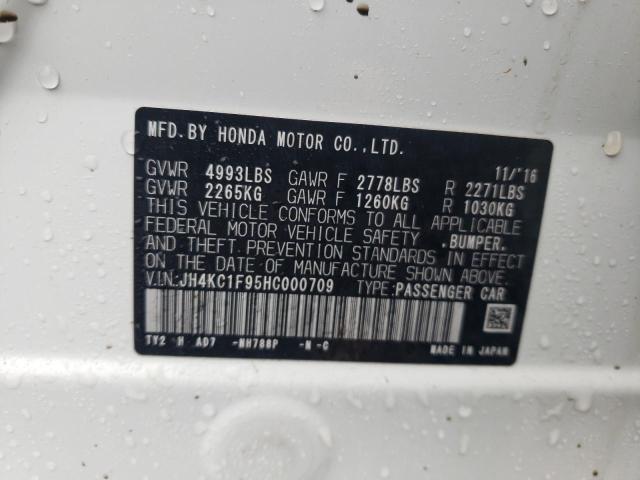 JH4KC1F95HC000709 - 2017 ACURA RLX ADVANCE თეთრი ფოტო 12