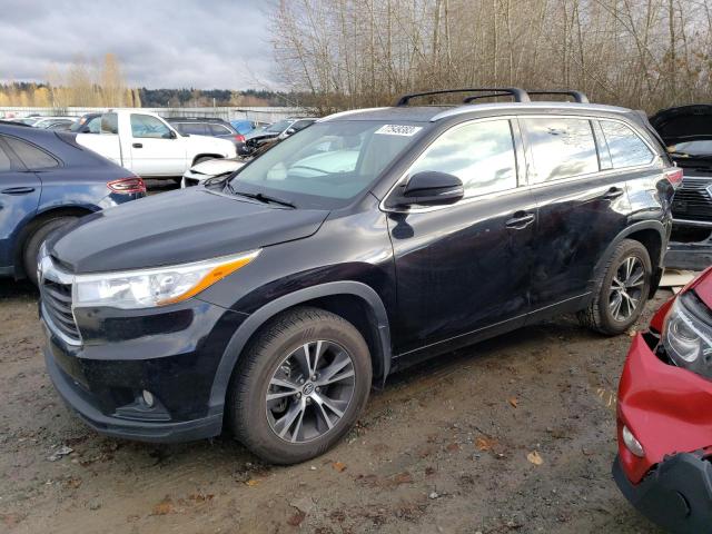 5TDJKRFH8GS287000 - 2016 TOYOTA HIGHLANDER XLE BLACK photo 1