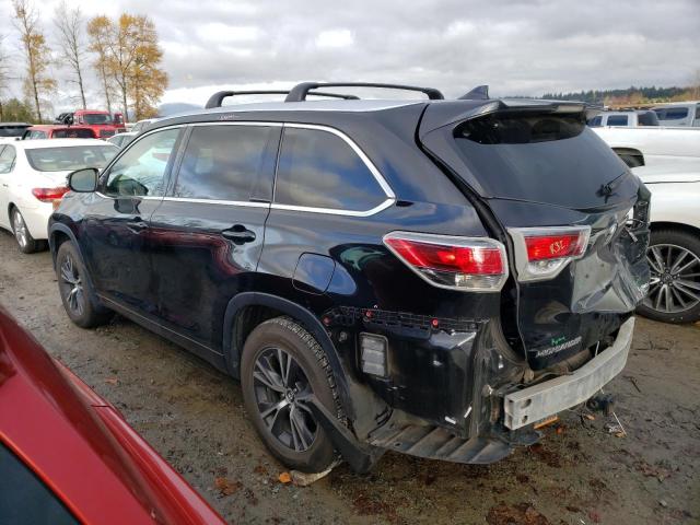 5TDJKRFH8GS287000 - 2016 TOYOTA HIGHLANDER XLE BLACK photo 2