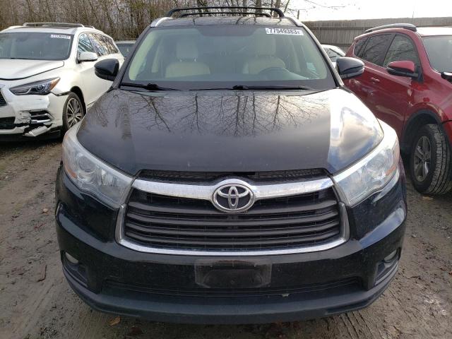 5TDJKRFH8GS287000 - 2016 TOYOTA HIGHLANDER XLE BLACK photo 5