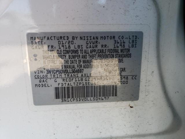 3N1CP5DV0LL504697 - 2020 NISSAN KICKS SR WHITE photo 13