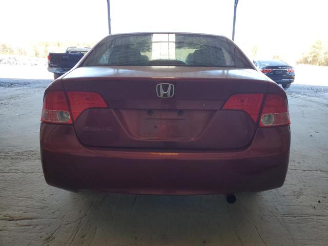 2HGFA16537H508910 - 2007 HONDA CIVIC LX BURGUNDY photo 6