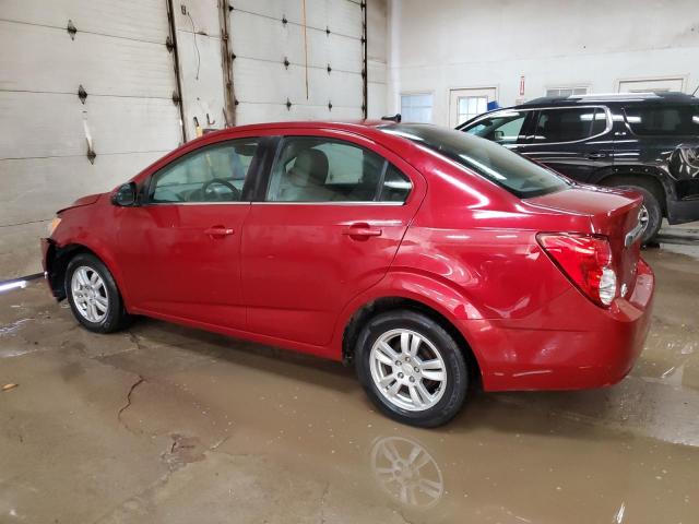 1G1JC5SH1D4170516 - 2013 CHEVROLET SONIC LT RED photo 2