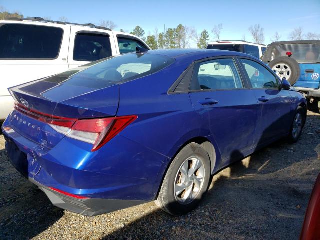 KMHLL4AG1MU213301 - 2021 HYUNDAI ELANTRA SE BLUE photo 3