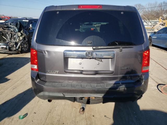 5FNYF3H23EB005985 - 2014 HONDA PILOT LX SILVER photo 6