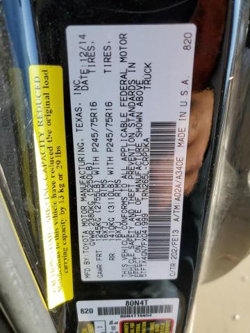 5TFTX4GN7FX041999 - 2015 TOYOTA TACOMA PRERUNNER ACCESS CAB BLACK photo 12