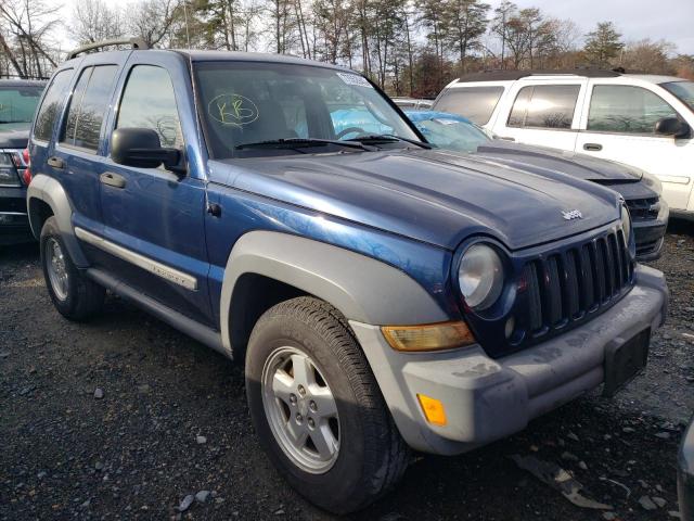 1J4GL48KX5W643408 - 2005 JEEP LIBERTY SPORT BLUE photo 4