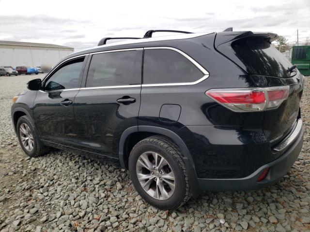 5TDJKRFHXFS131426 - 2015 TOYOTA HIGHLANDER XLE BLACK photo 2
