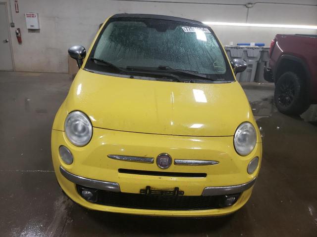 3C3CFFER4CT100829 - 2012 FIAT 500 LOUNGE YELLOW photo 5