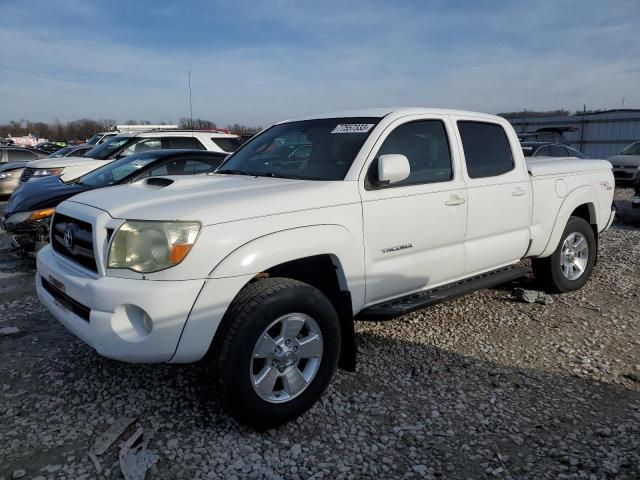 5TEMU52N28Z572856 - 2008 TOYOTA TACOMA DOUBLE CAB LONG BED WHITE photo 1