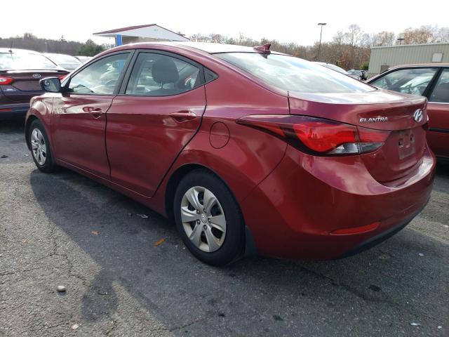 5NPDH4AE9GH771534 - 2016 HYUNDAI ELANTRA SE RED photo 2