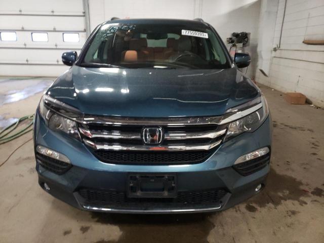 5FNYF6H09HB089640 - 2017 HONDA PILOT ELITE BLUE photo 5