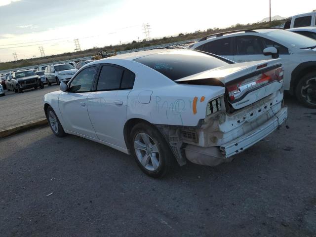 2C3CDXBG5EH107850 - 2014 DODGE CHARGER SE WHITE photo 2