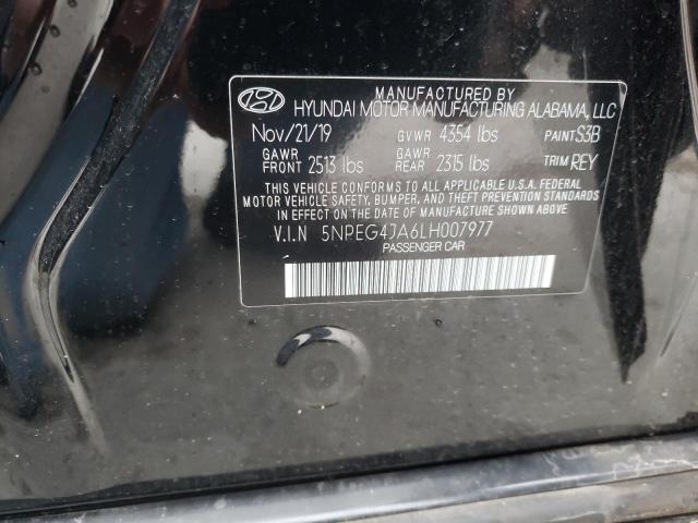 5NPEG4JA6LH007977 - 2020 HYUNDAI SONATA SE BLACK photo 13