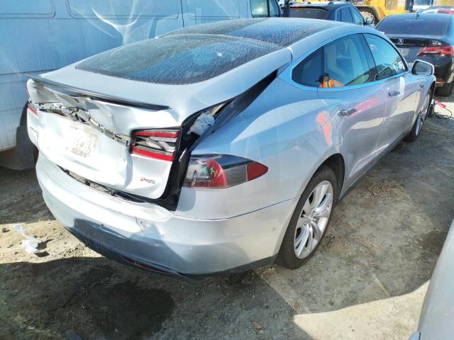 5YJSA1H10EFP63248 - 2014 TESLA MODEL S SILVER photo 3